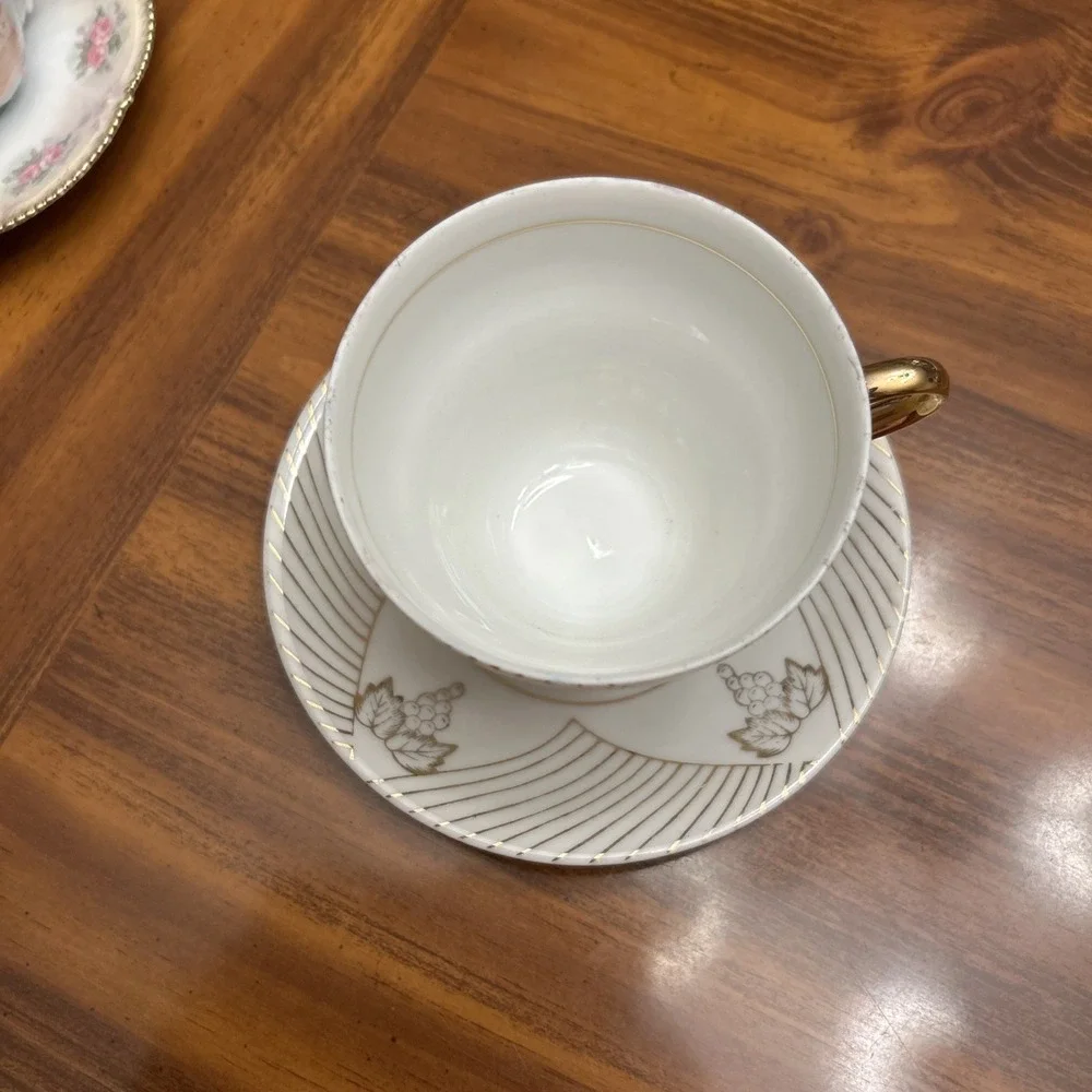 Bone China Vintage‎ Japan Tea Coffee Cup White Gold